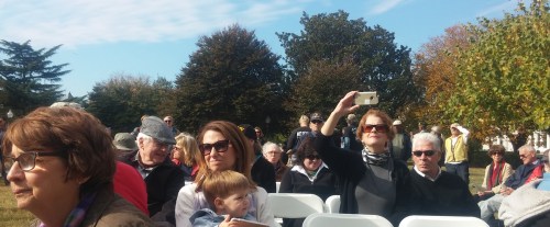 A crowd of more than 100 gathered in Folger Park to remember and commemorate U.S. veterans and their service to the country.