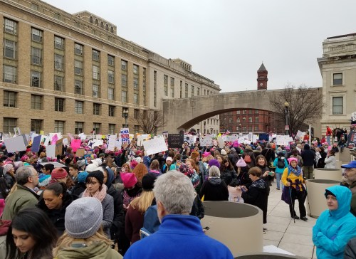 With nowhere to go, marchers come to a dead stop on Independence.