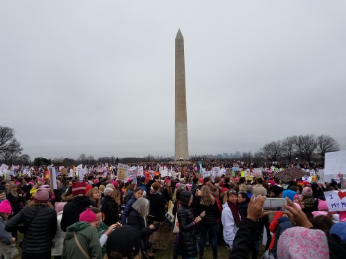 Marchers filled 14th Street at 3:30pm.  
