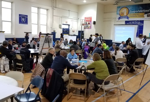 More than 40 Hill East residents came out to talk about their vision for the development.