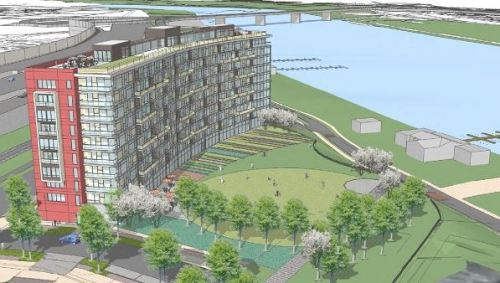 1333 M Street, SE, rendering of 218 unit phase one of a 673 unit project.