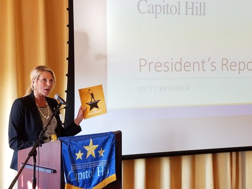 BID President Patty Brosmer was re-elected to lead the CH BID, and presented the annual report to the group of stakeholders.